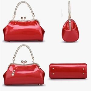 Chic Red Women's Shoulder Bag